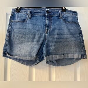Old Navy Fitted Mid Blue Denim Shorts